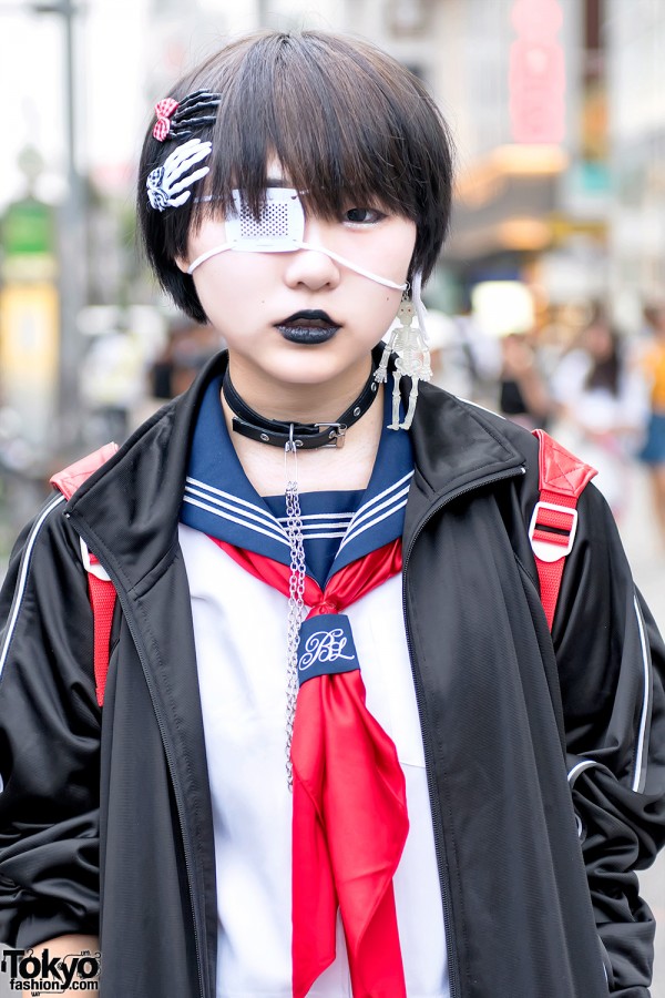 Japanese School Uniform, Demonia, Striped Socks & Momoclo Winged