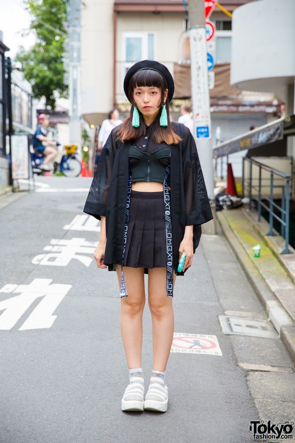 Harajuku Girl in Sheer Jacket w/ DVMVGE, UNIF, Tokyo Bopper & Nadia
