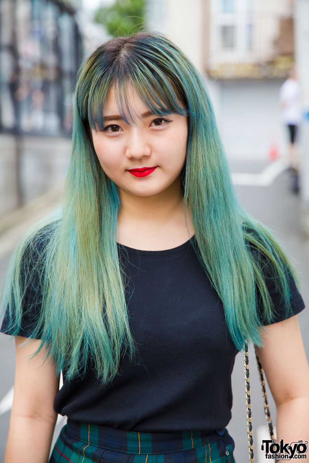 Green-Haired Harajuku Girl in Pleated Plaid Skirt, Never Mind The XU ...