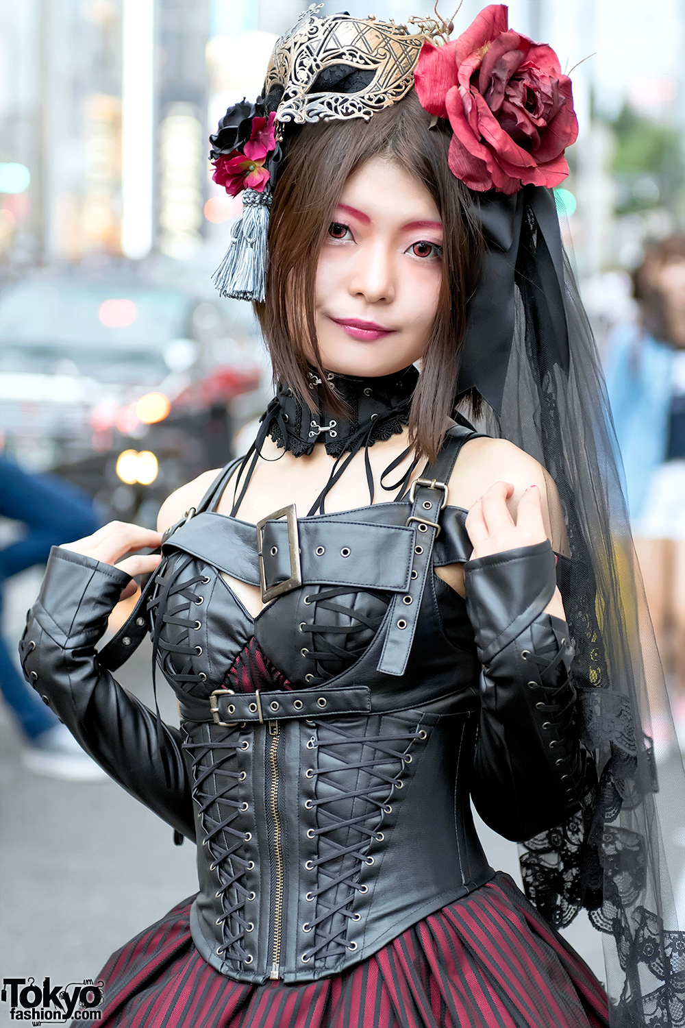 Japanese Gothic Leather Corset & Harness.