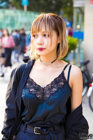 Harajuku Girl in All Black Fashion w/ Faith Tokyo, Vivienne Westwood ...