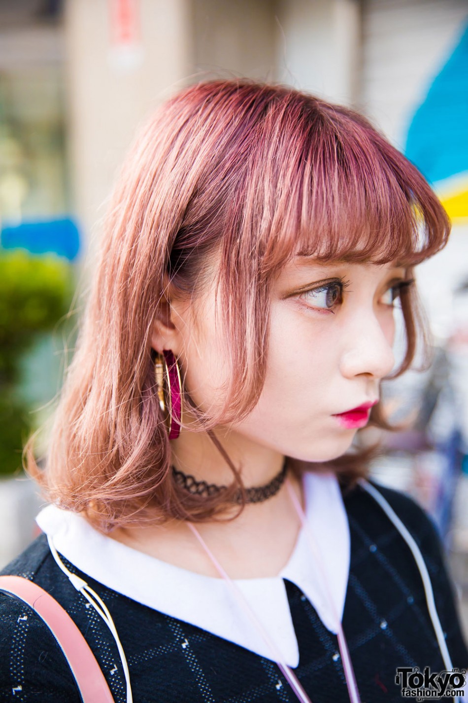 Harajuku Girl w/ Pink Hair in Peter Pan Dress & Spinns Accessories ...