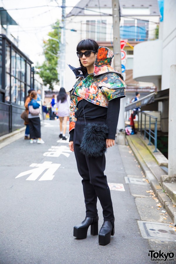 Harajuku Guy in Comme des Garcons, Balenciaga & Room Boy Pony Street Fashion