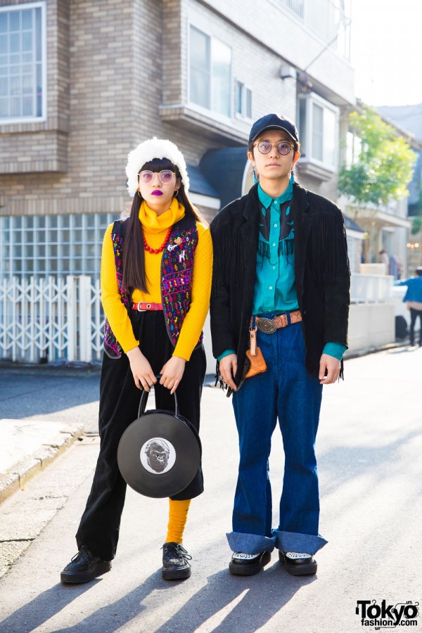 Harajuku Duo in Retro Looks w/ Bunkaya Zakkaten, Hysteric Glamour, Wrangler & Vintage Items