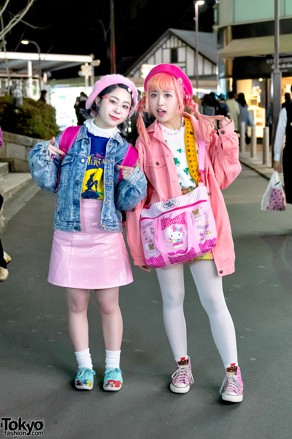 Kawaii Pink Harajuku Street Styles w/ Hello Kitty, Disney, Spinns