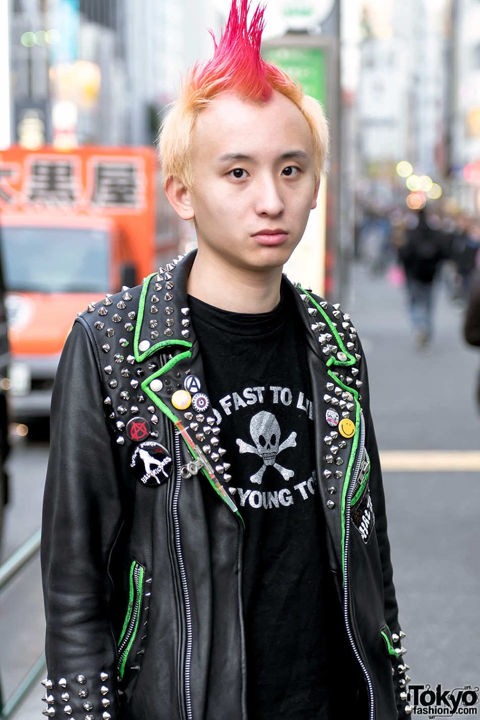 Harajuku Punk In Leather, Spikes & “too Fast To Live, Too Young To Die 