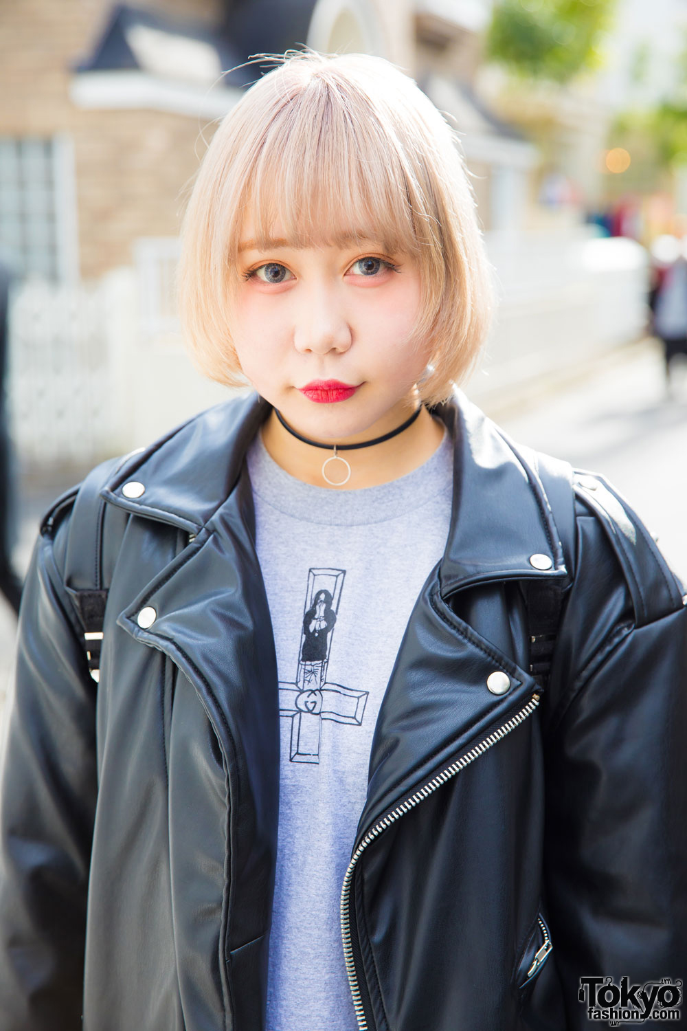 Harajuku Girl w/ Cute Blonde Bob in RIVERSIDEWANG, Bubbles, Faith Tokyo ...