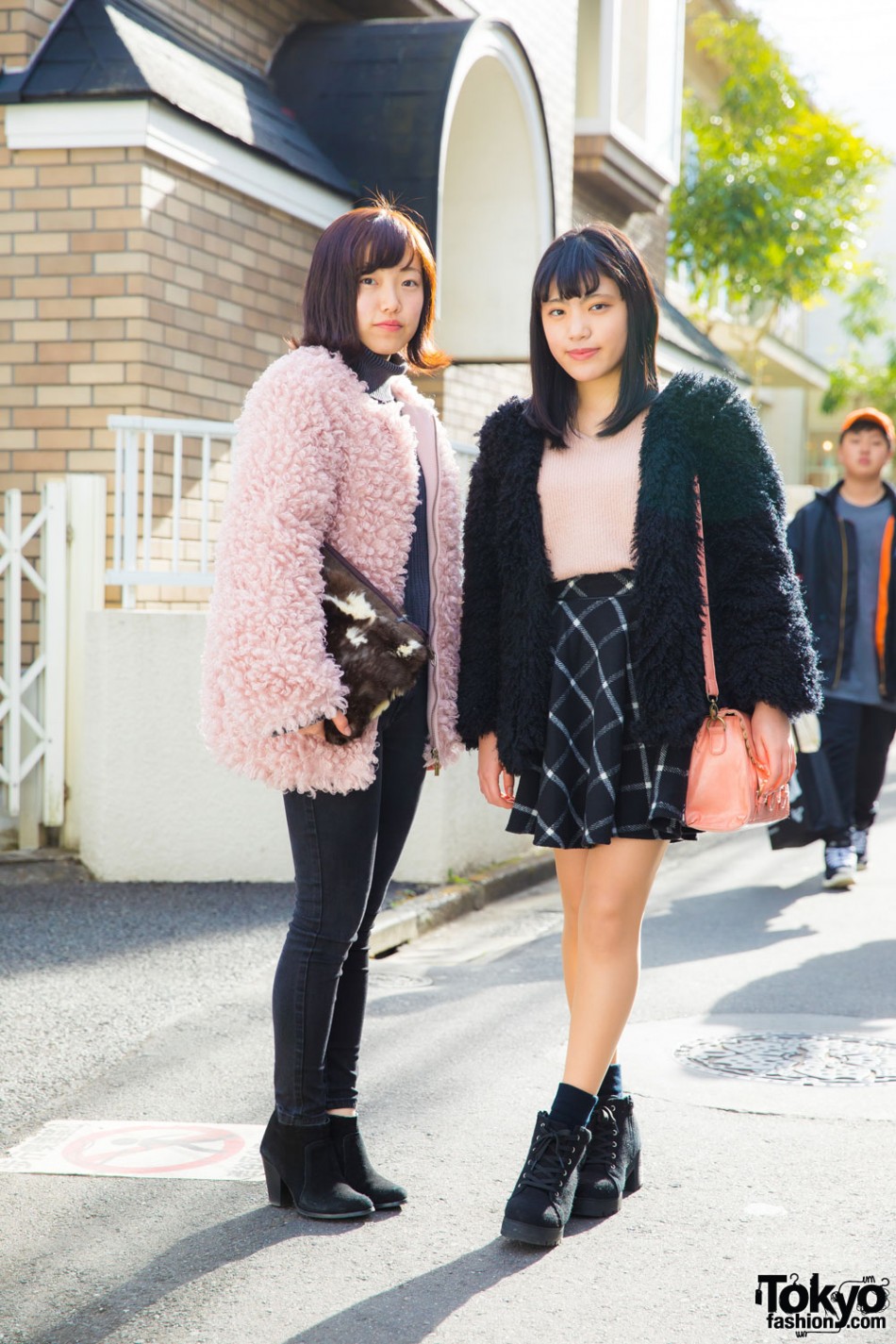 Harajuku Girls in Fuzzy Jacket Trend w/ D-Holic, Heather, Jouetie, GRL