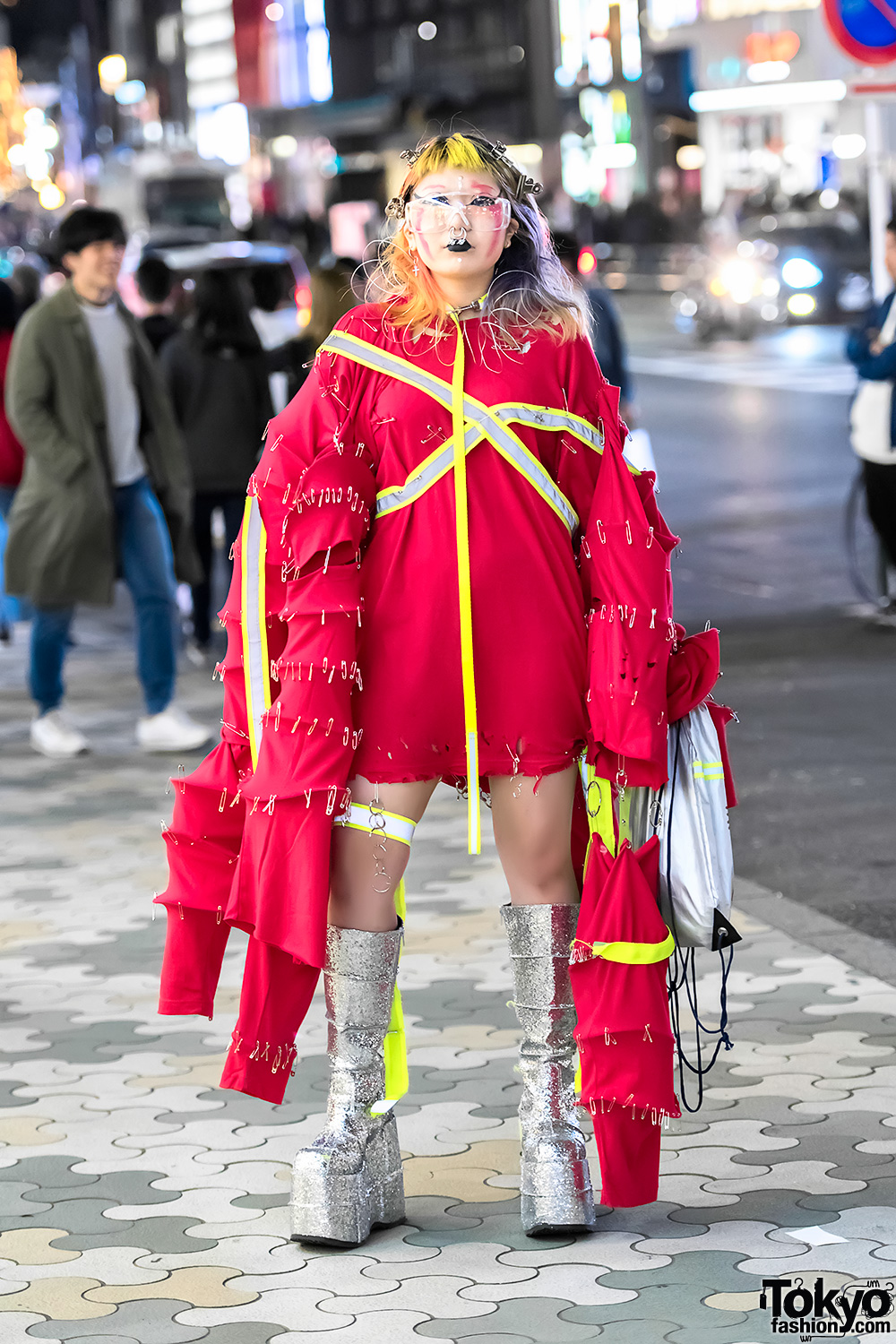 Avant-garde Handmade Harajuku Street Fashion & Glitter Platform Boots ...