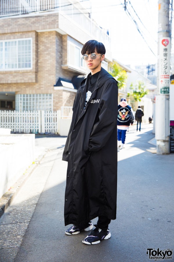 Harajuku Guy in All-Black Fashion w/ MISBHV & Y-3 by Yohji Yamamoto
