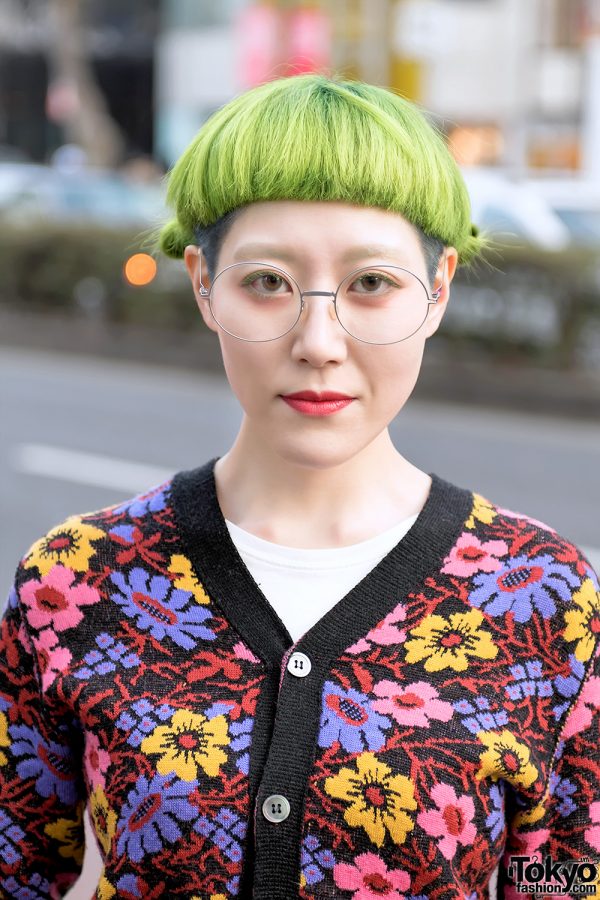 Neon Haired Harajuku Girl in Comme Des Garcons and Tokyo Bopper Street ...