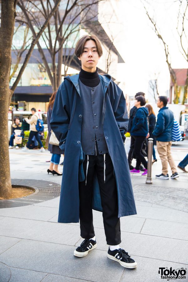 Cool Harajuku Guy in Minimalist Street Fashion w/ Sun Sea, Unused, Converse & Chrome Hearts