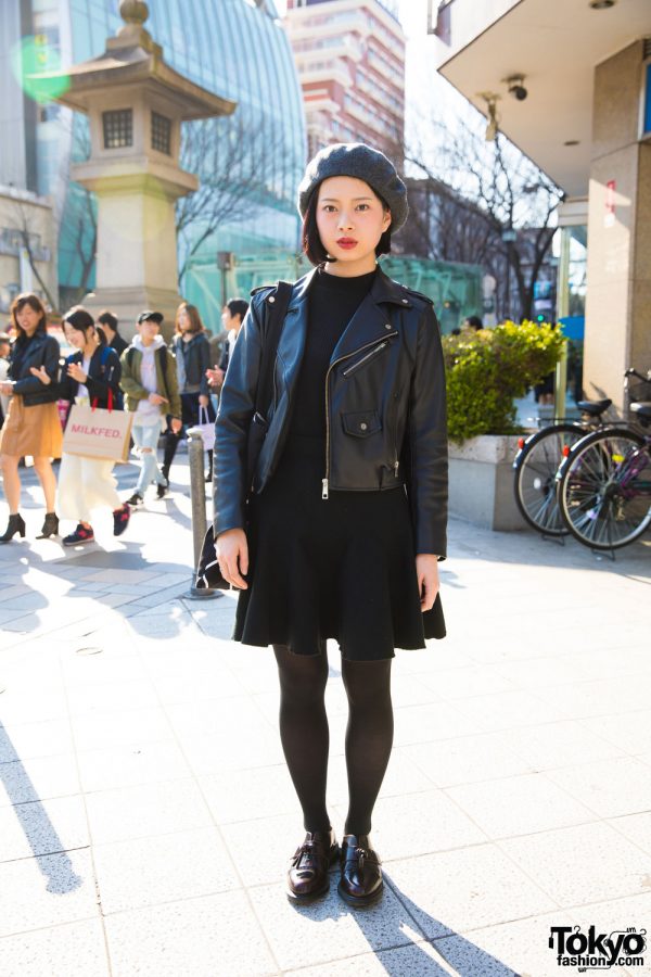 Harajuku Girl in Chic Minimalist Style w/ Zara, Uniqlo, MOMA, Dr. Martens & Tiffany