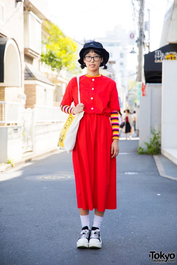 Harajuku Girl in Glasses w/ Handmade & Resale Fashion, Mugendo & Tokyo Bopper
