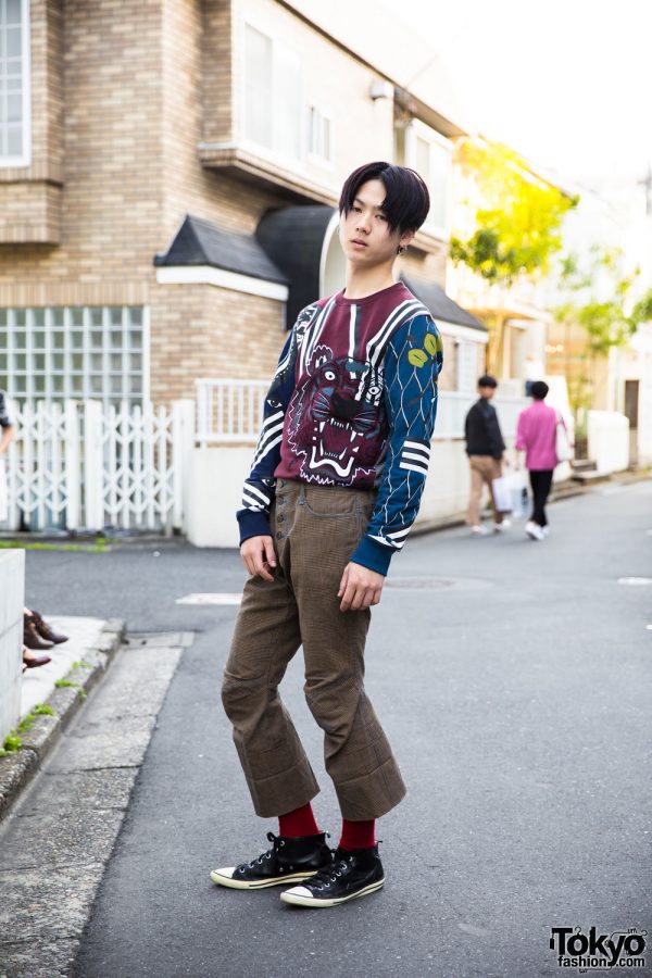 Kenzo Tiger Sweater, Christopher Nemeth Pants & Comme des Garcons in Harajuku