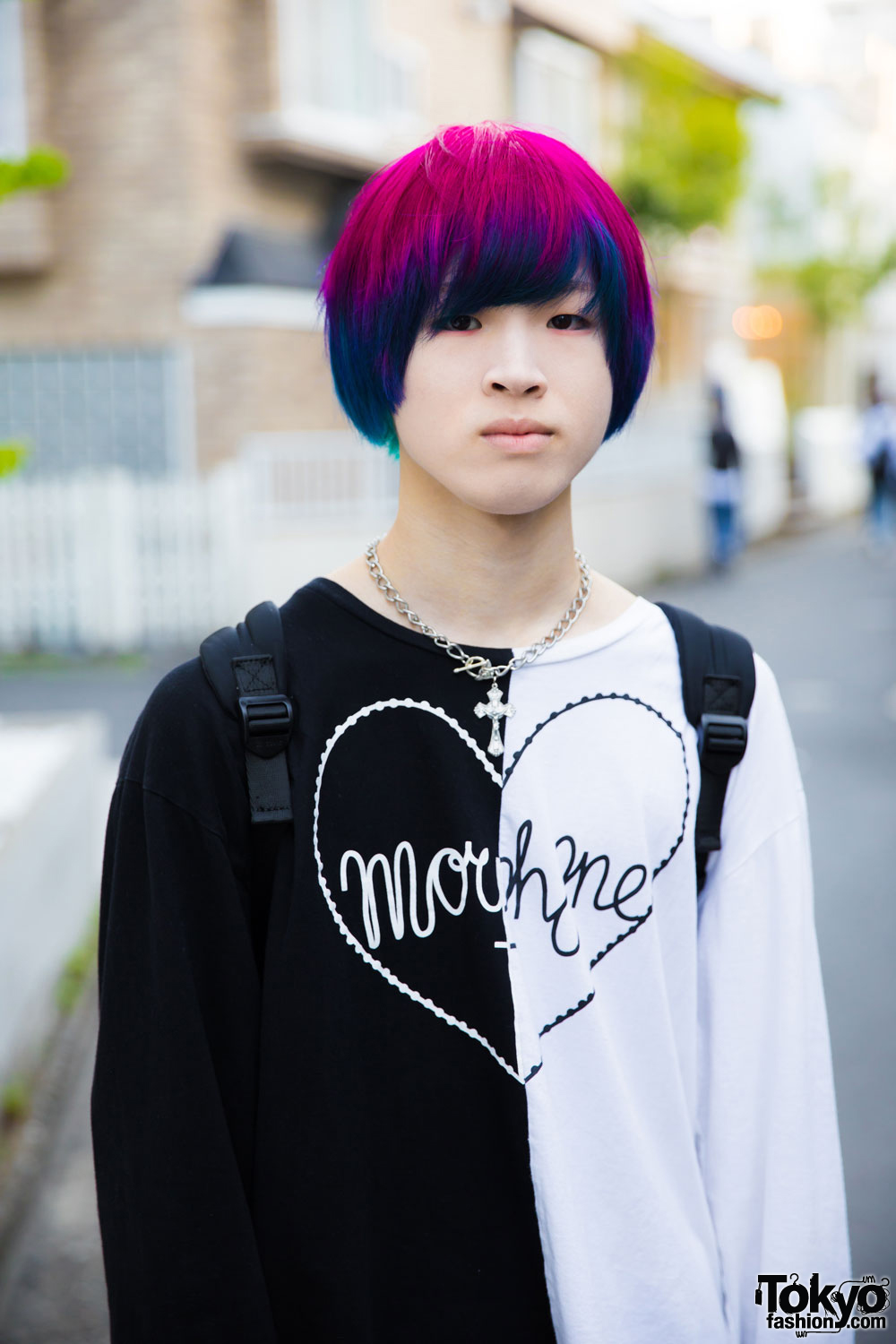 Harajuku Guy w/ Pink & Blue Hair in Fashion by Morph8ne, XU, Demonia ...