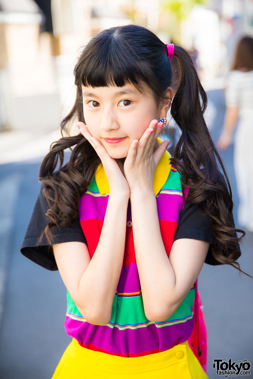 Harajuku Model  Actress in Colorful Vintage Fashion Ralph 