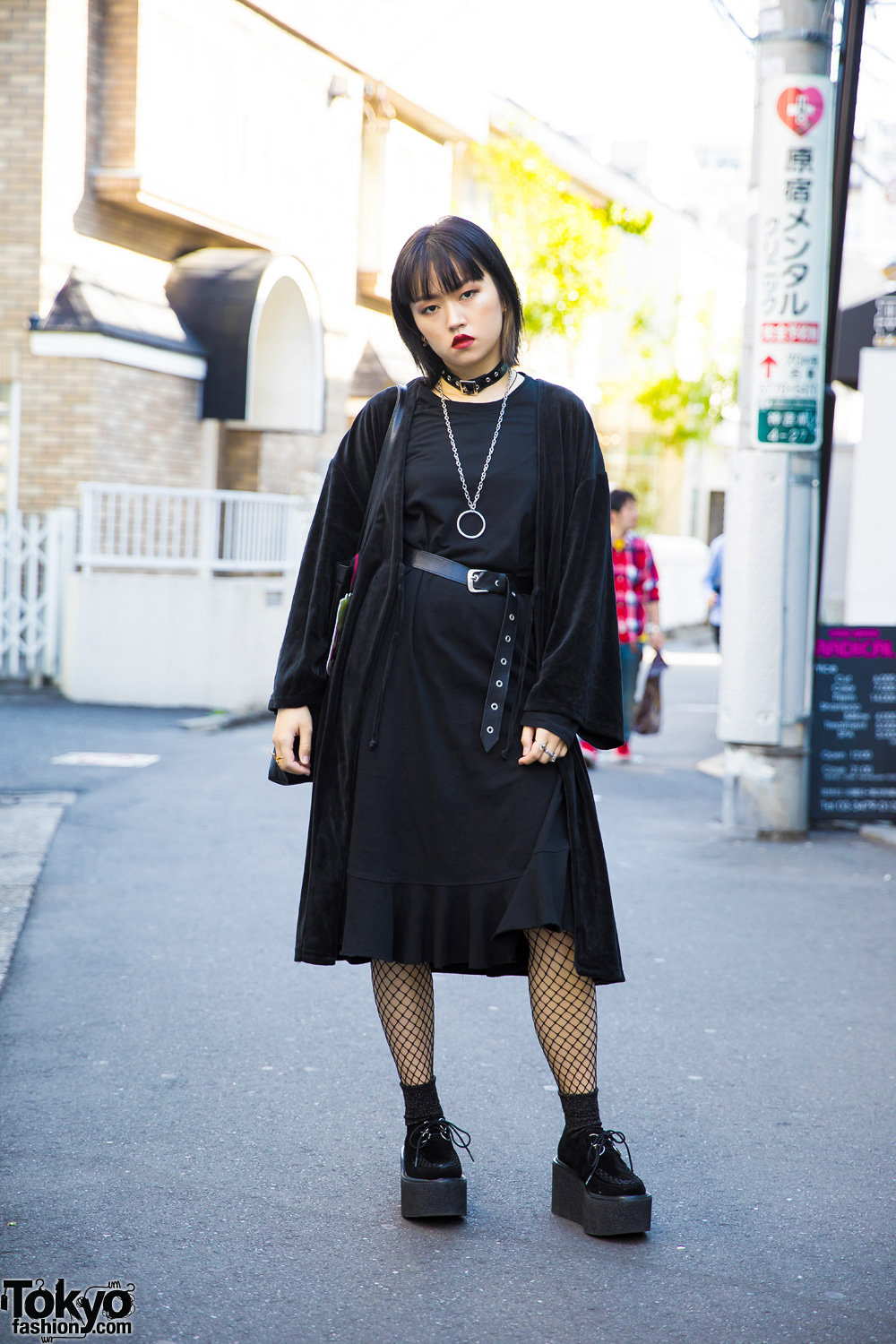 Dark Harajuku Street Style w/ Vintage Fashion, Merry Jenny & Zara
