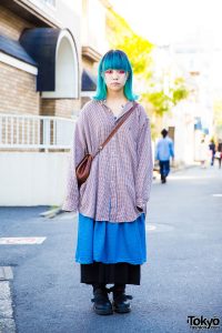 Aqua-Haired Harajuku Girl in Oversized Street Style w/ Resale, Ralph ...