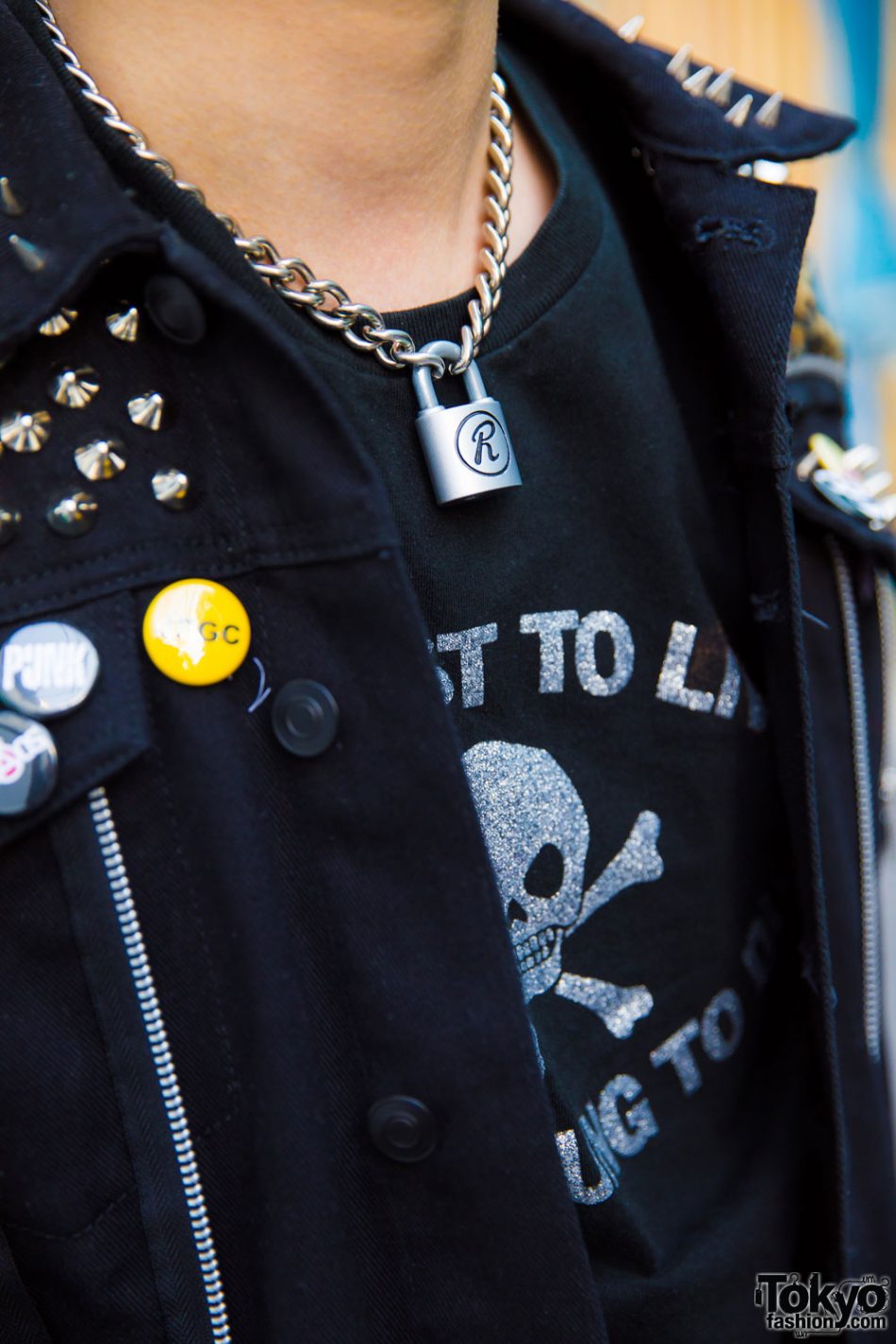 Harajuku Punk Wearing Studded “The Clash” Vest, 666 Japan, Denim & Dr ...