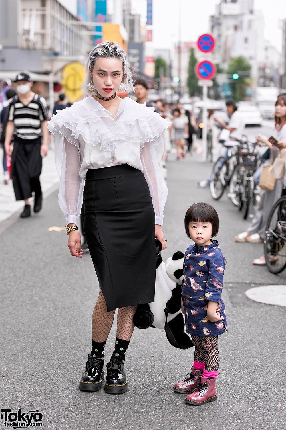 Harajuku Designer & Daughter Wearing The Ivy Tokyo, Kenzo & Dr. Martens