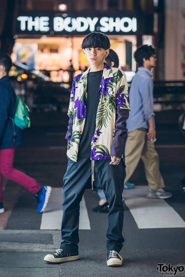 Vintage Hawaiian Shirt, Rick Owens Sneakers, Yang Li, Givenchy & Human Experiments in Harajuku