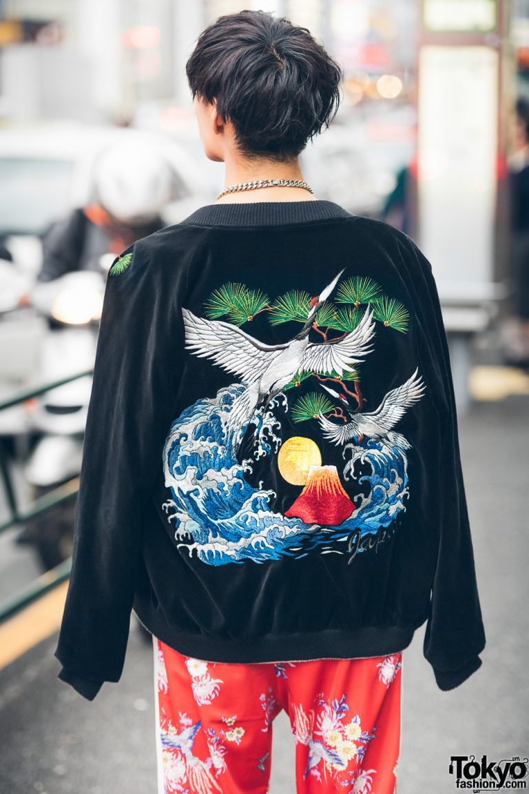 Harajuku Guy in Japanese Sukajan Jacket by Kula, Saint Laurent Vampire ...
