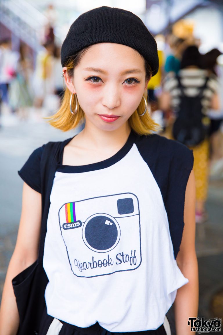 Monochrome X Rainbow Harajuku Street Styles W Lazy Oaf Glitter Candy