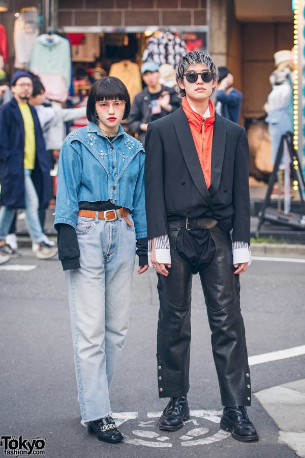 Harajuku Duo in Retro Streetwear w/ Jean Paul Gaultier, Carven, Gucci, Levi’s, Prada & RayBan