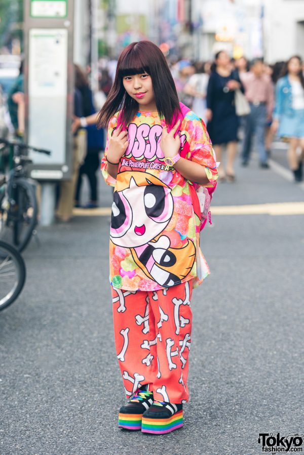 Kawaii Street Style w/ Powerpuff Girls x ACDC Rag, Galaxxxy Japan & Barbie Backpack