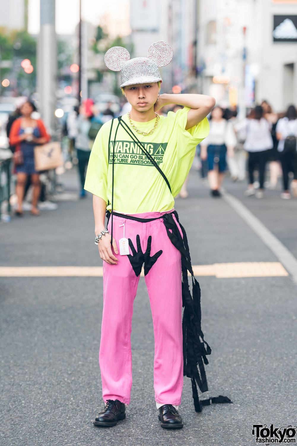 Harajuku Guy's Streetwear Style w/ Dog Harajuku, Yoko Ono & Handmade Fashion