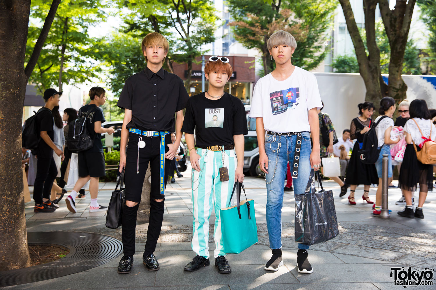 Harajuku Trio in Street Styles w/ Joyrich, Inc, Marni, Balenciaga, LV, Comme des Garcons & More Brands