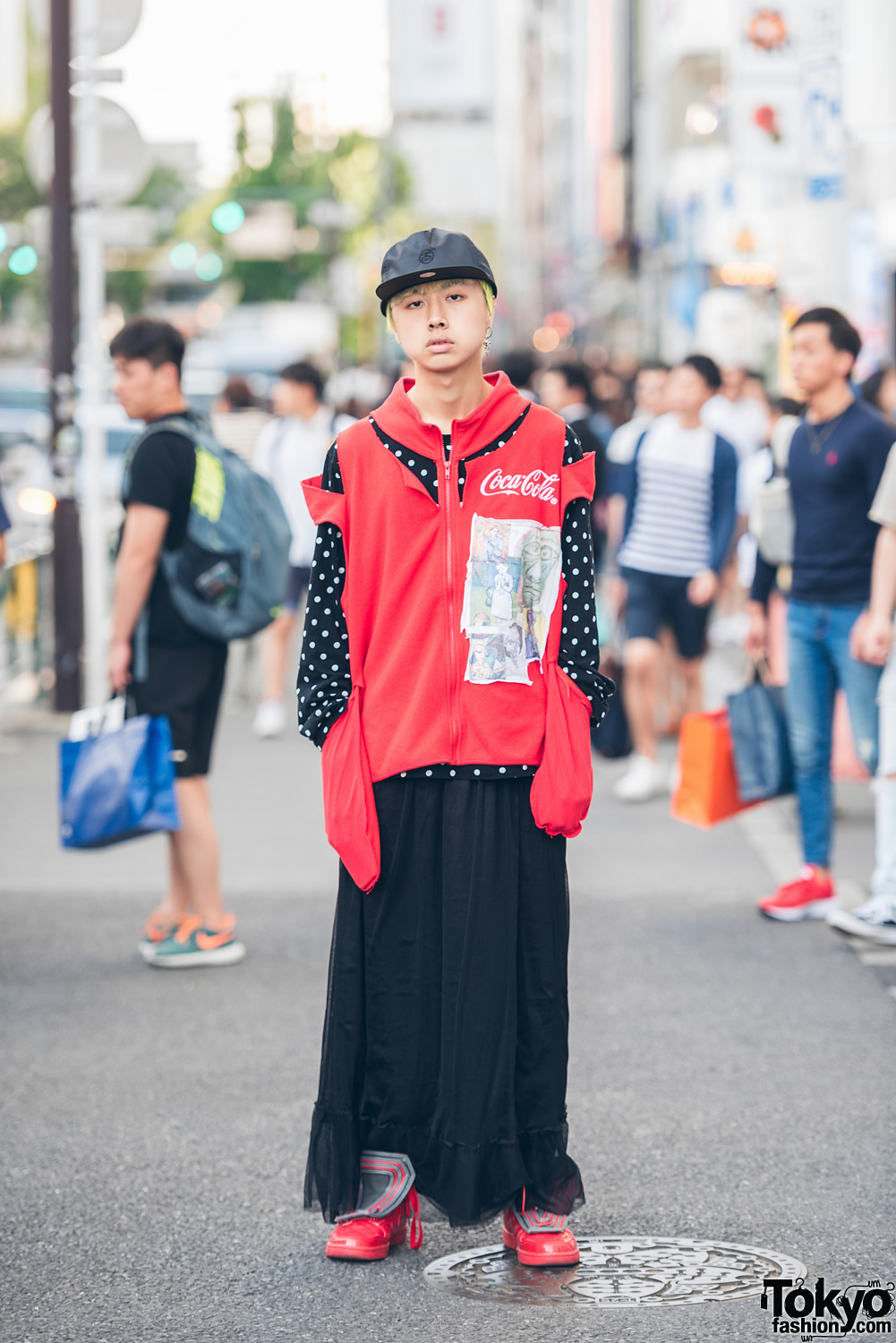 Harajuku Streetwear Style w/ Deconstructed Jacket, Comme des Garcons Play & Happening
