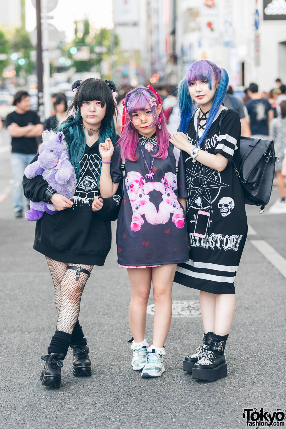 Harajuku Girls w/ Colorful Hairstyles in Candye Syrup, Listen Flavor, Nile Perch, Glad News, Ponicomonyura, Yosuke & WC