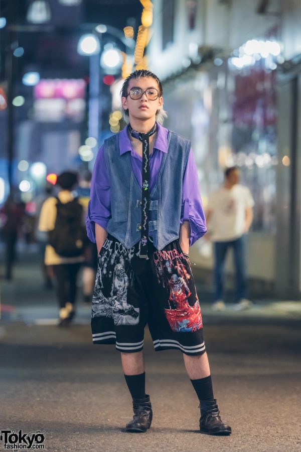 Harajuku Guy in Eclectic Streetwear Style w/ Dog Harajuku, Sullen, T.A.S., Banny & LT Tokyo