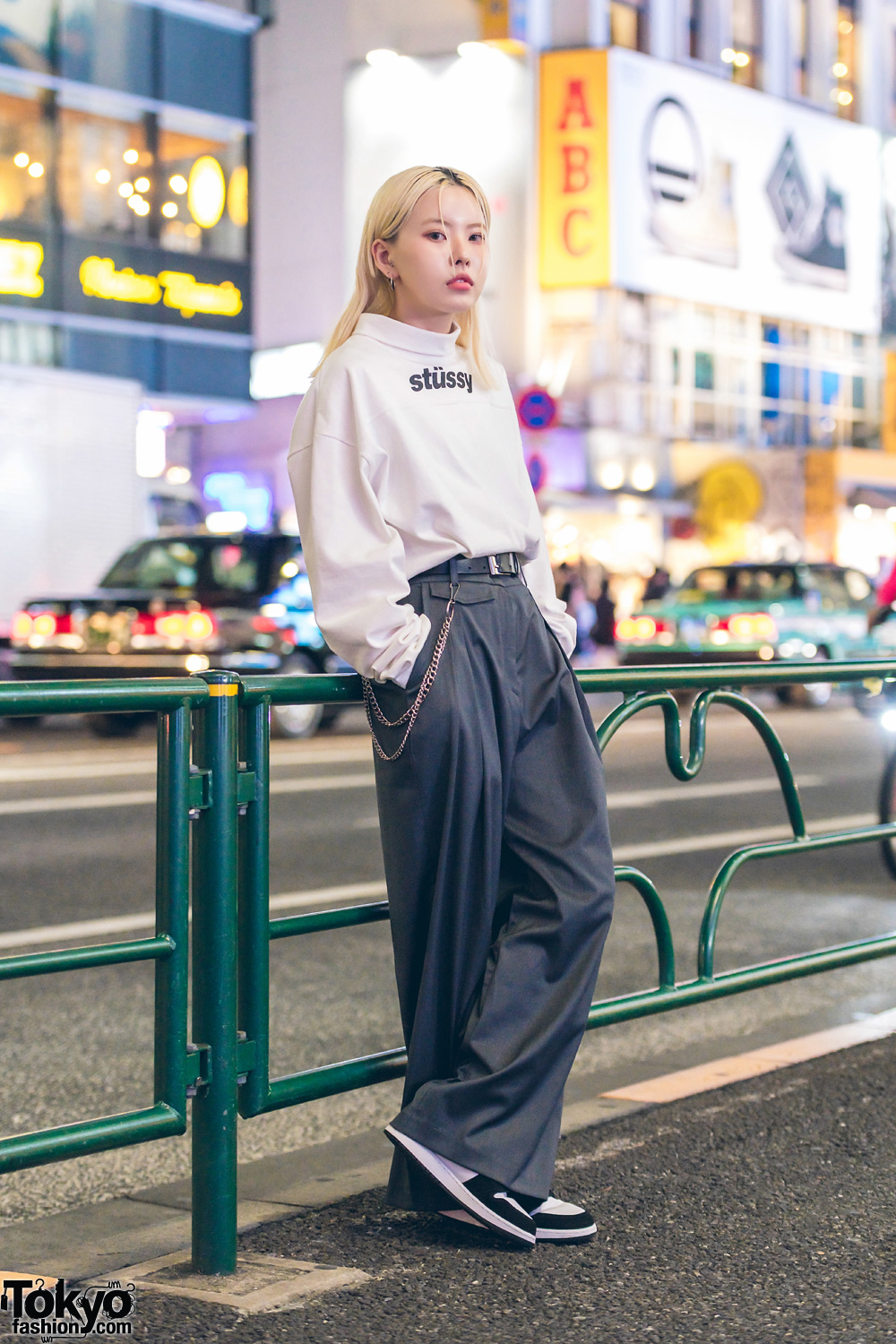 Lee Hyo Jin of Korean Streetwear Brand Open The Door on The Street in Harajuku