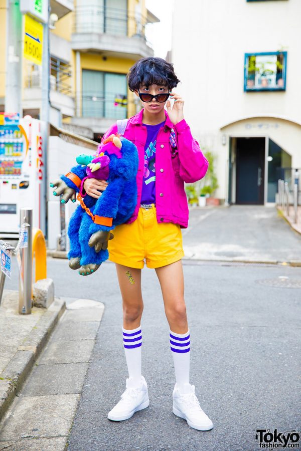 Colorful 1980s Retro Street Style w/ Peco Club, WC Harajuku, RRR By Sugar Spot Factory & My Pet Monster