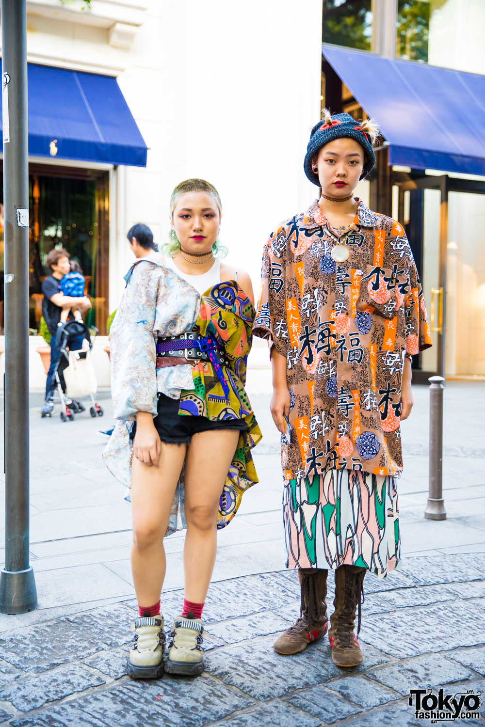 Dog Harajuku Duo in Colorful Vintage Street Styles w/ Hiroko Koshino, H&M & Gola