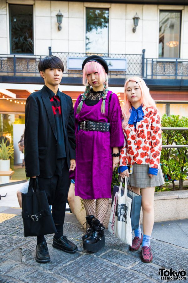 Harajuku Trio in Dark vs Colorful Styles w/ Comme des Garcons, Faith Tokyo, Yosuke, WEGO, Regal & Vintage Fashion