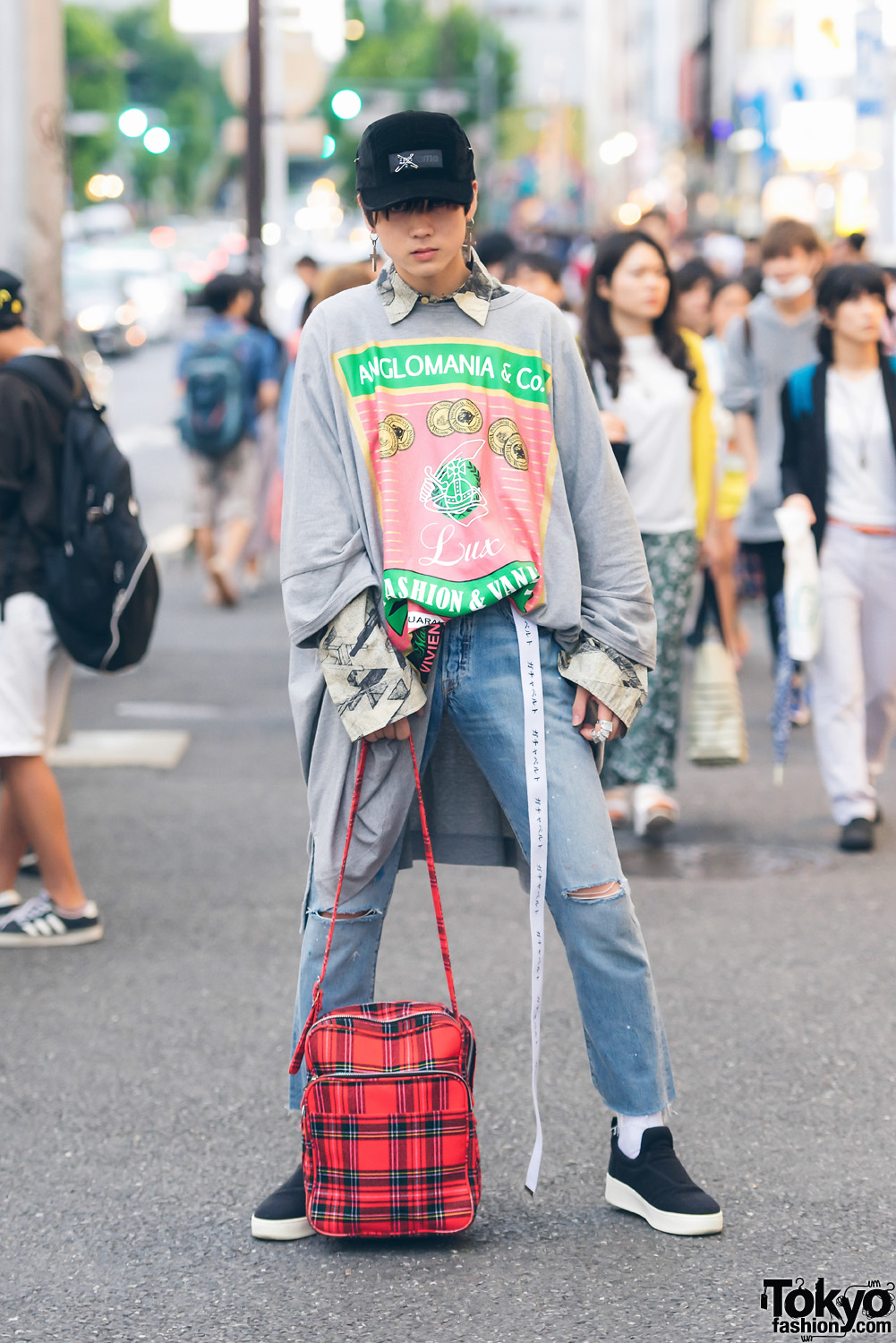 Harajuku Male Model in Streetwear by Vivienne Westwood, Stussy, Levi's, Celine, Comme des Garcons & Supreme