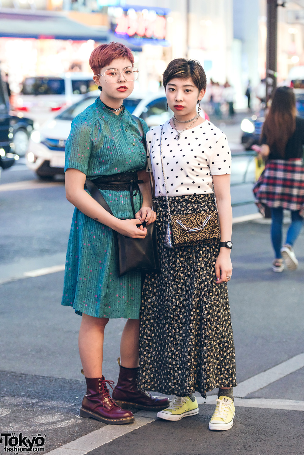 Harajuku Girls in Vintage Street Styles w/ Dr. Martens, Faith Tokyo, Emoda & Converse
