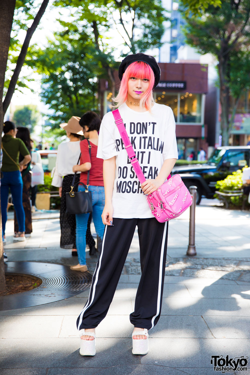 Harajuku Streetwear Outfit w/ Moschino, Spinns, Swankiss, KTZ & Forever21