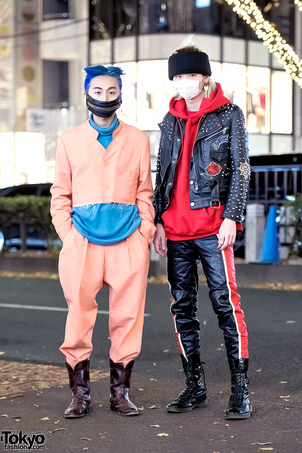Harajuku Guys in Face Masks, Cropped Suit & Leather w/ Junko Koshino & Acuod by Chanu