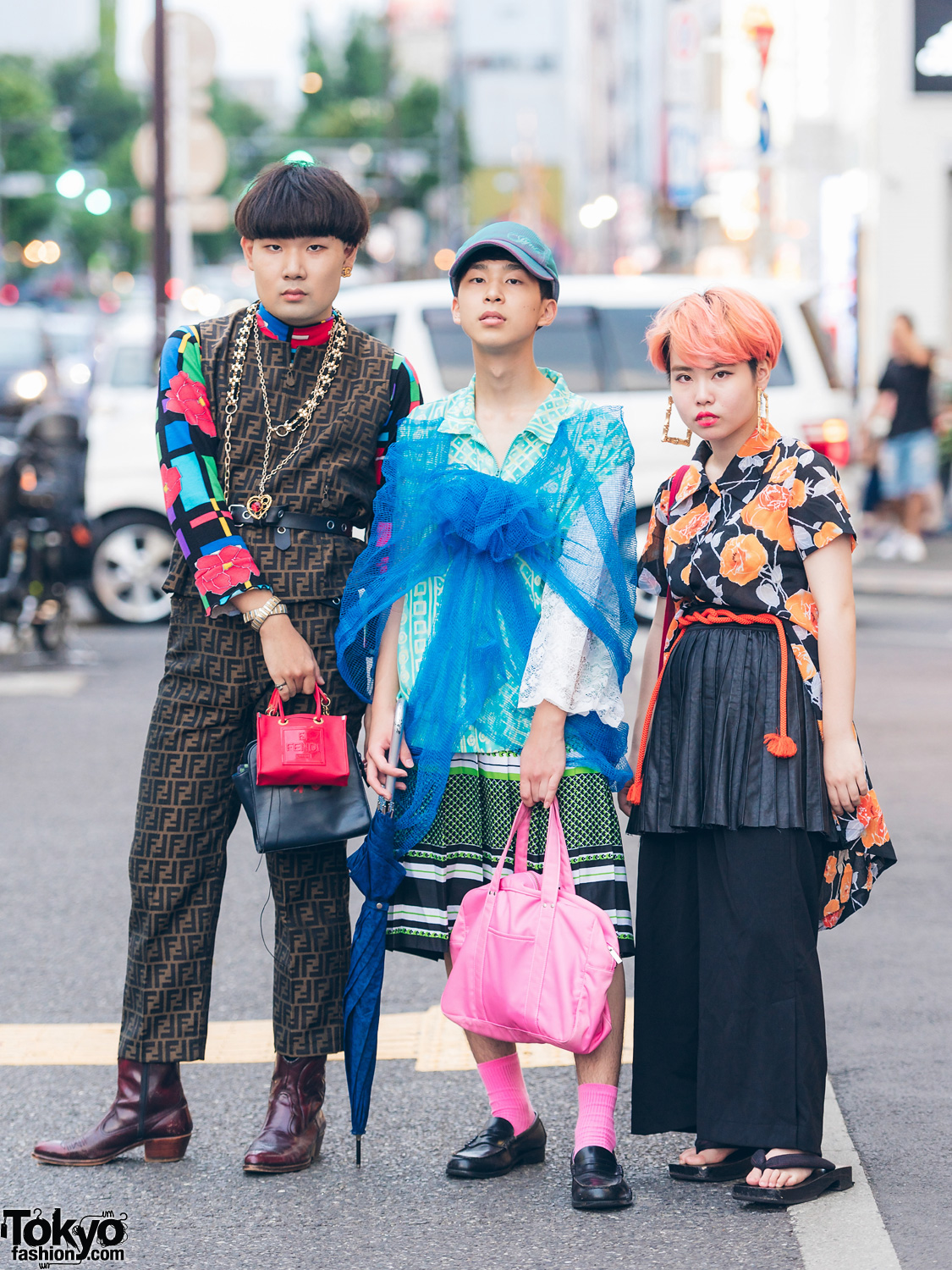 Vintage & Mixed Print Harajuku Street Styles w/ Pinnap, Fendi, Haruta, Kinji, Adidas, Chanel & YSL