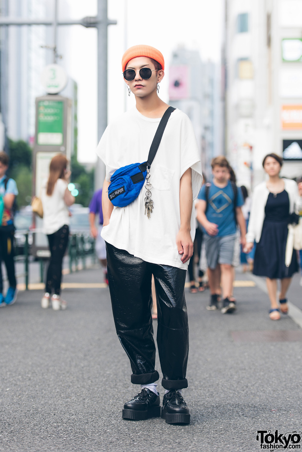 Harajuku Guy in Monochrome Fashion w/ Demonia, Daily Paper & IF8