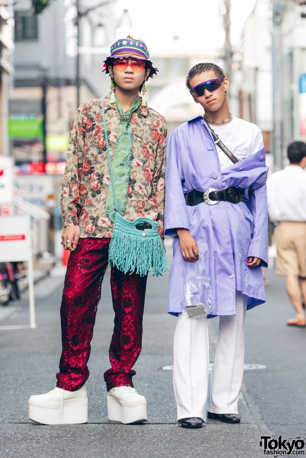 Harajuku Guys in Vintage Eclectic & Mixed Prints Fashion w/ Kinji, Penny’s, Paul Smith & Versace