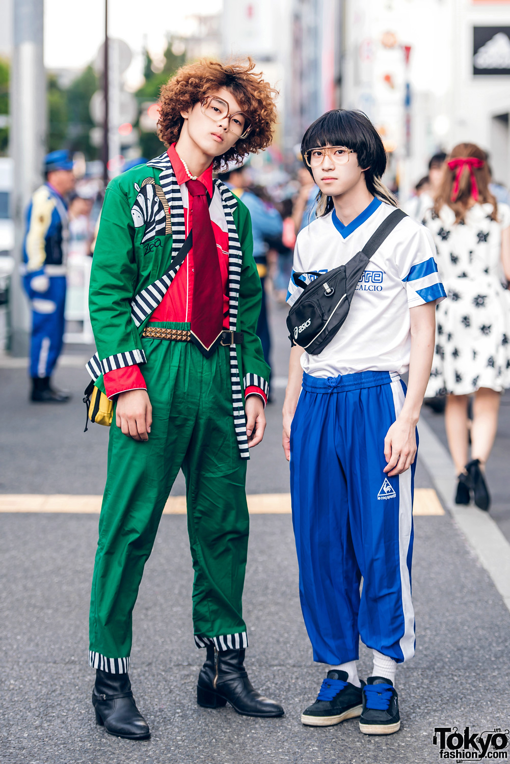 Harajuku Guys in Vintage Streetwear Looks w/ Vans, Adidas & Asics 
