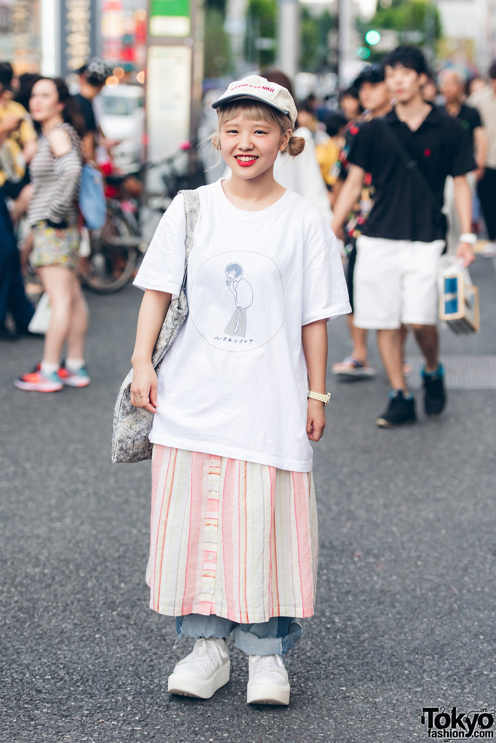Harajuku Girl in Skirt Over Pants Street Fashion w/ Amatunal, Tokyo Bopper & Chihiro Yasuda