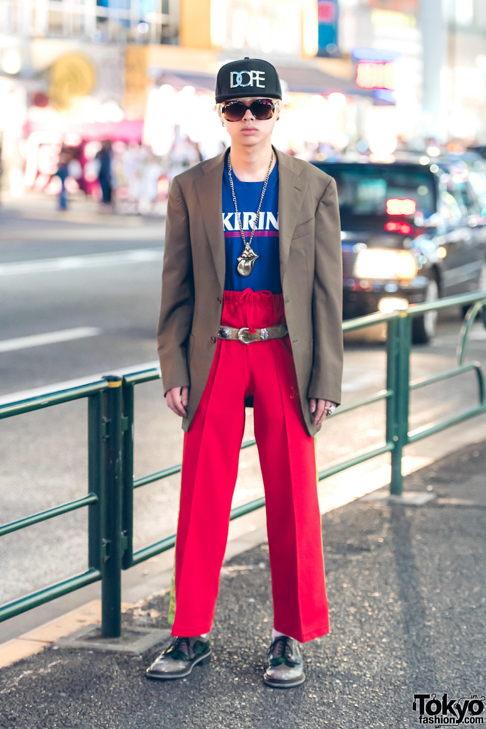 Harajuku Guy in Vintage Streetwear Style w/ Kirin, Christian Dior & DOPE Hat
