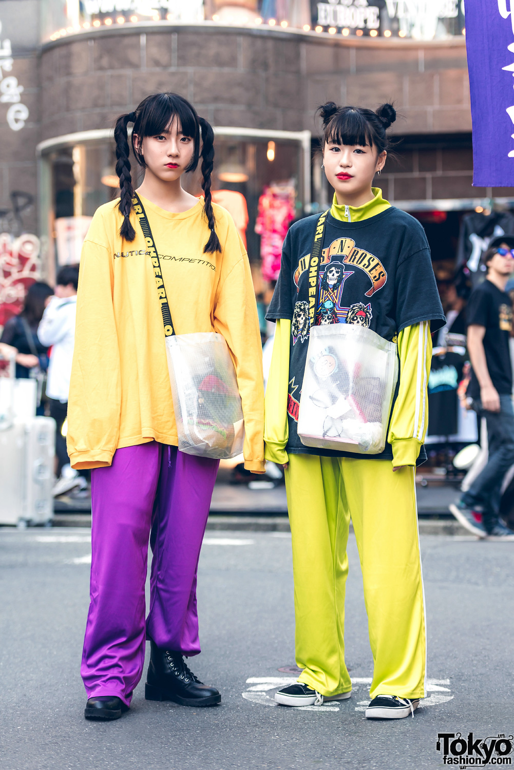 Harajuku Girls in Sporty Streetwear w/ Nautica, Kaka Vaka, Vans, Oh Pearl & Guns N' Roses Tee